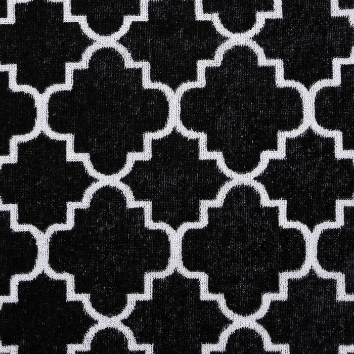 Полотенце махровое Этель Ornament, 70×130 см, 100% хлопок, 420 г/м², чёрно-белое