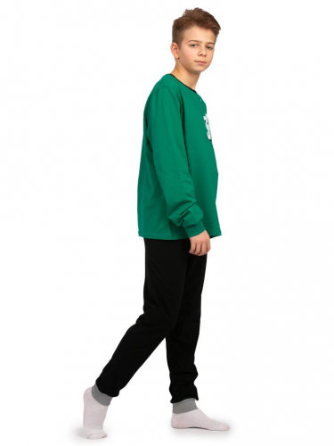 785835 Комплект детский (джемпер,брюки) Зелёный, Чёрный
