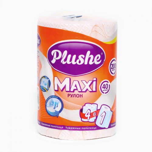 Полотенце бумажное Plushe Maxi , 2 слоя