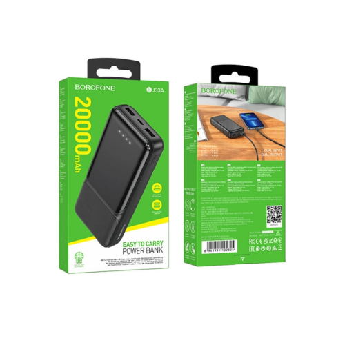 Портативный аккумулятор Power Bank Borofone BJ33A 20000mAh 2USB A (2A max) черный