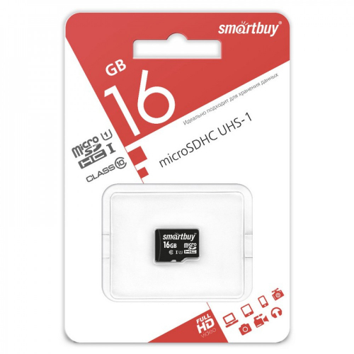 Карта памяти 016 GB SmartBuy (micro SDHC, class10) без адаптера UHS-1