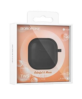 Гарнитура Borofone BW29 bluetooth 5.3, вкладыши (чехол с аккумулятором), черная (22/132)