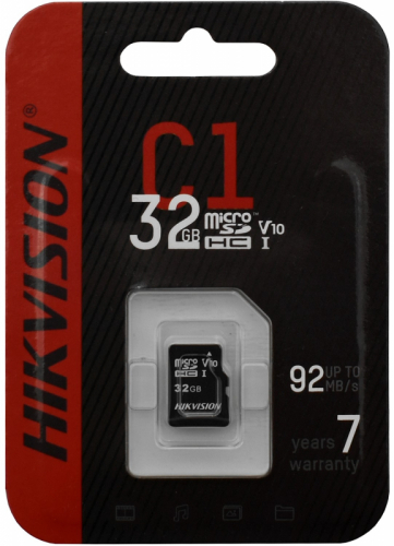 Карта памяти 032 GB Hikvision UHS-1 С1 92/15Mb/s (micro SDHC,class10) без адаптера