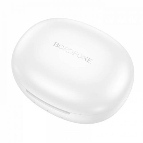 Гарнитура Borofone BW48 bluetooth 5.3, вакуумная (чехол с аккумулятором), белая