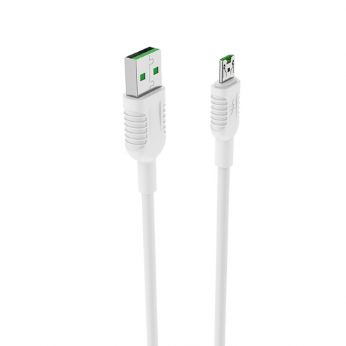 Кабель Borofone BX 33 USB A, microUSB B, ПВХ, 4А, белый в коробке,1м