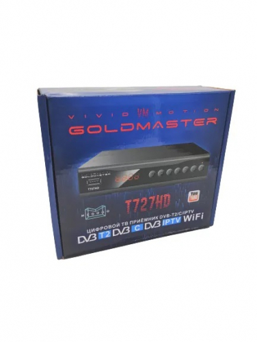 Приставка цифрового ТВ GoldMaster 727HD металл, дисплей, кнопки, внутр. б.п. (1/20)