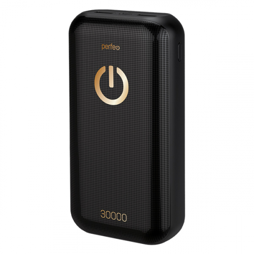 Портативный аккумулятор PowerBank Perfeo 30000 (30000mAh 2*USB A выхода 2A+1A) черный (PF_B4300)