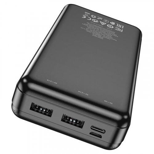 Портативный аккумулятор Power Bank Hoco J91A 20000mAh 2USB A, Type-C, черный