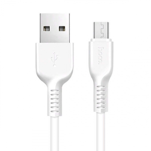 Кабель Hoco X 20 USB A, microUSB B, ПВХ, белый 2 метра, в коробке (30)