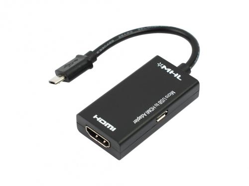 Переходник MicroUSB B(шт) вход, HDMI(гн) выход (MHL) Vixion AD33 (тех.пак)