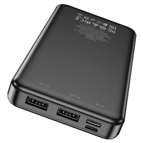 Портативный аккумулятор Power Bank Hoco J91 10000mAh 2USB A, Type-C, черный