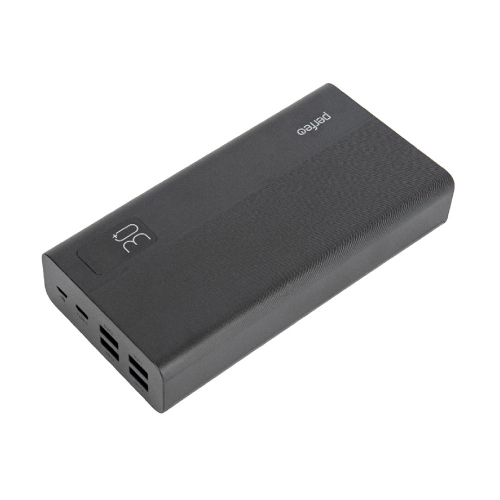 Портативный аккумулятор PowerBank Perfeo MOUNTAINS (30000mAh PD20W,QC3.0, 4*USB A) черный (PF_D0161)