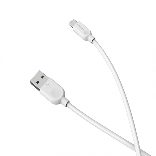 Кабель Borofone BX 14 USB A, microUSB B, ПВХ, 2.4А, белый в коробке, 3м (360)