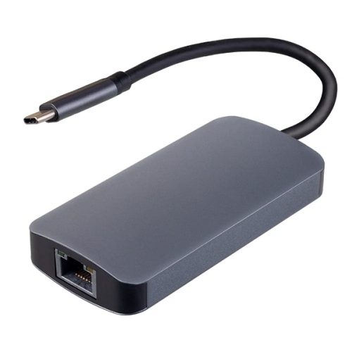 Док-станция Perfeo PF-Type-C-18 (вход USB A QC3.0, выходы 3 порта USB 3.0, RG45)