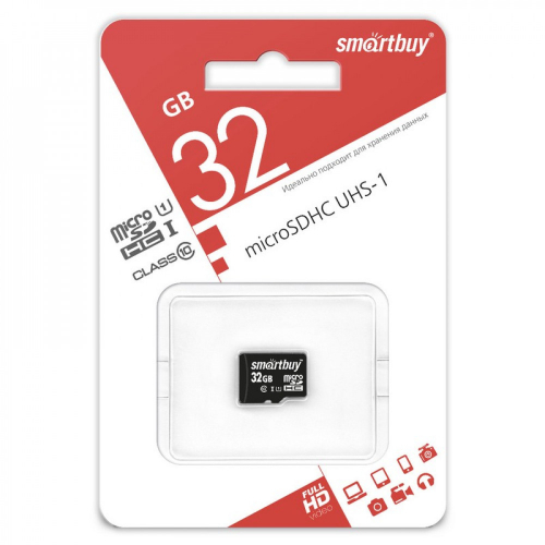 Карта памяти 032 GB SmartBuy (micro SDHC, class10) без адаптера UHS-1