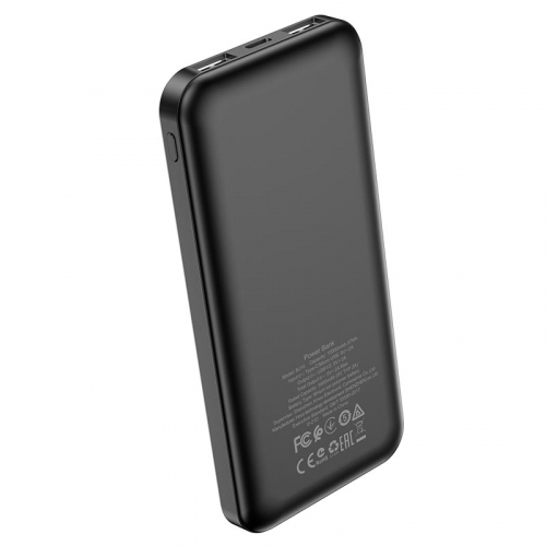 Портативный аккумулятор Power Bank Borofone BJ14 10000mAh Type-C/2USB (2A max), дисплей, черный