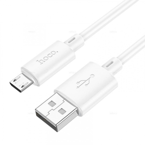 Кабель Hoco X 88 USB A, microUSB B, ПВХ, белый 1м, в коробке (34)