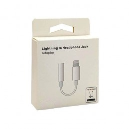 Переходник - кабель Lightning(шт), Jack 3.5(гн) белый в коробке (JH002)