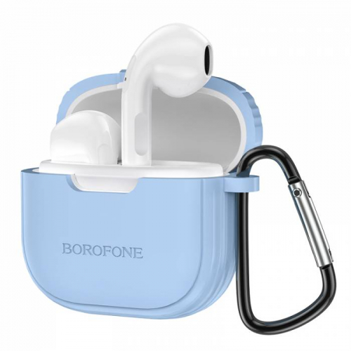 Гарнитура Borofone BW29 bluetooth 5.3, вкладыши (чехол с аккумулятором), голубая (22/132)