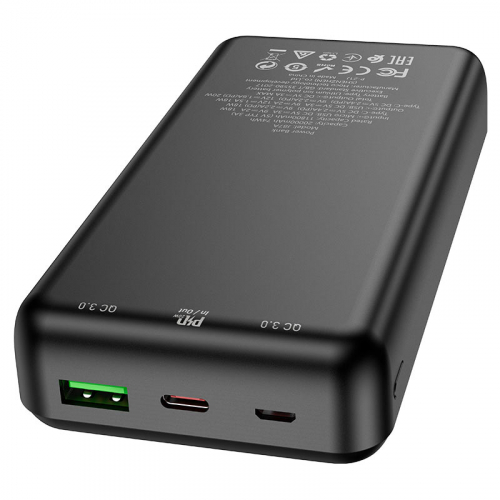Портативный аккумулятор Power Bank Hoco J87A 20000mAh USB A (QC3.0), Type-C (PD20W), черный