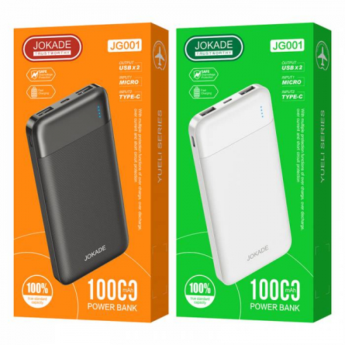 Портативный аккумулятор Power Bank Jokade JG001 10000mAh 2USB A, черный