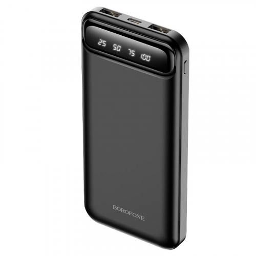 Портативный аккумулятор Power Bank Borofone BJ14 10000mAh Type-C/2USB (2A max), дисплей, черный