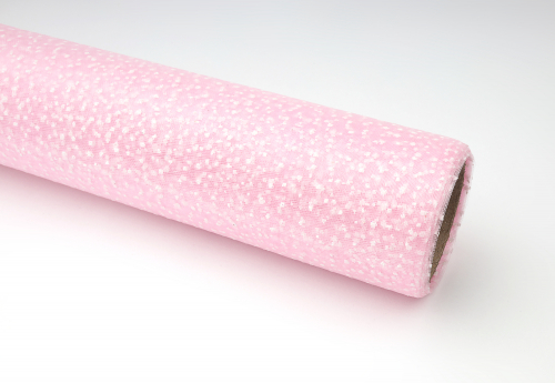 Органза снег+блестки в рулоне (розовый), 48см*5ярдов В наличии