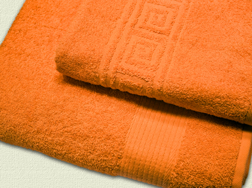 Махровое полотенце арт. 302 (цвет - оранжевый)