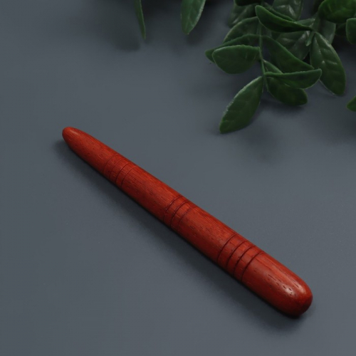 Массажёр «Скалка», деревянный, универсальный, 14,5 × 1,5 см, цвет «красное дерево»