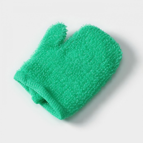 Губка жёсткая с внутренним поролоновым слоем «Молодильная рукавичка», цвет микс