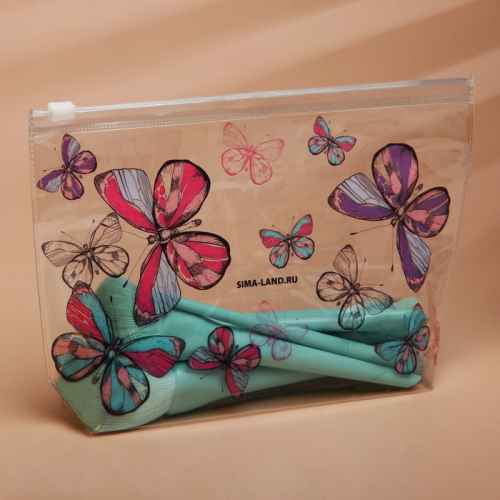 Косметичка из прозрачного PVC «Бабочки»