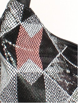 Сумка женская натуральная кожа ADEL-308 (отделка ИСК/КОЖА), 2 отд, черный мозаика 259138
