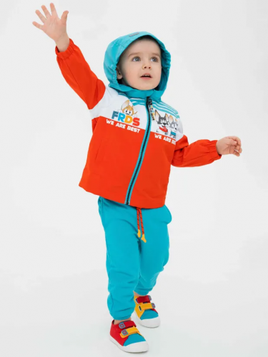 1433 р.  2667 р.  Куртка детская текстильная с полиуретановым покрытием для мальчиков (ветровка)