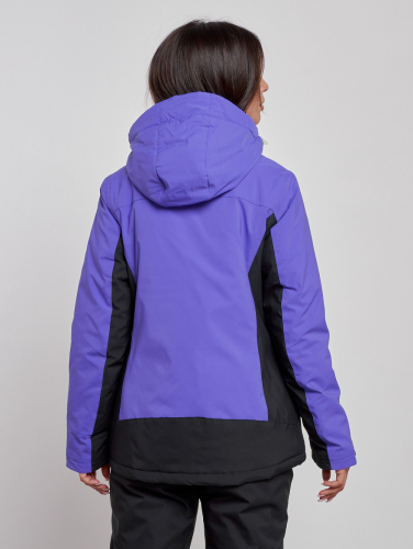 Горнолыжная куртка женская зимняя темно-фиолетового цвета 3327TF
