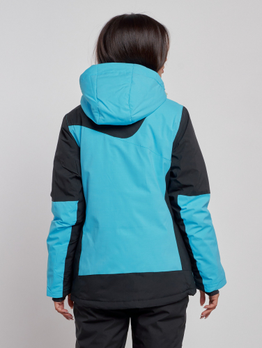 Горнолыжная куртка женская зимняя голубого цвета 2306Gl