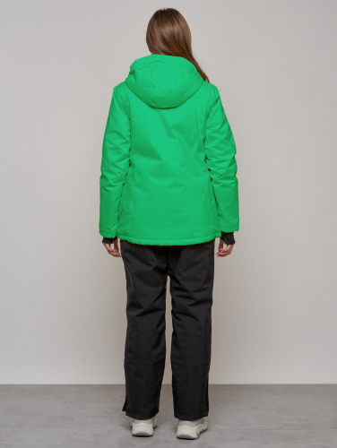 Горнолыжный костюм женский зимний зеленого цвета 005Z