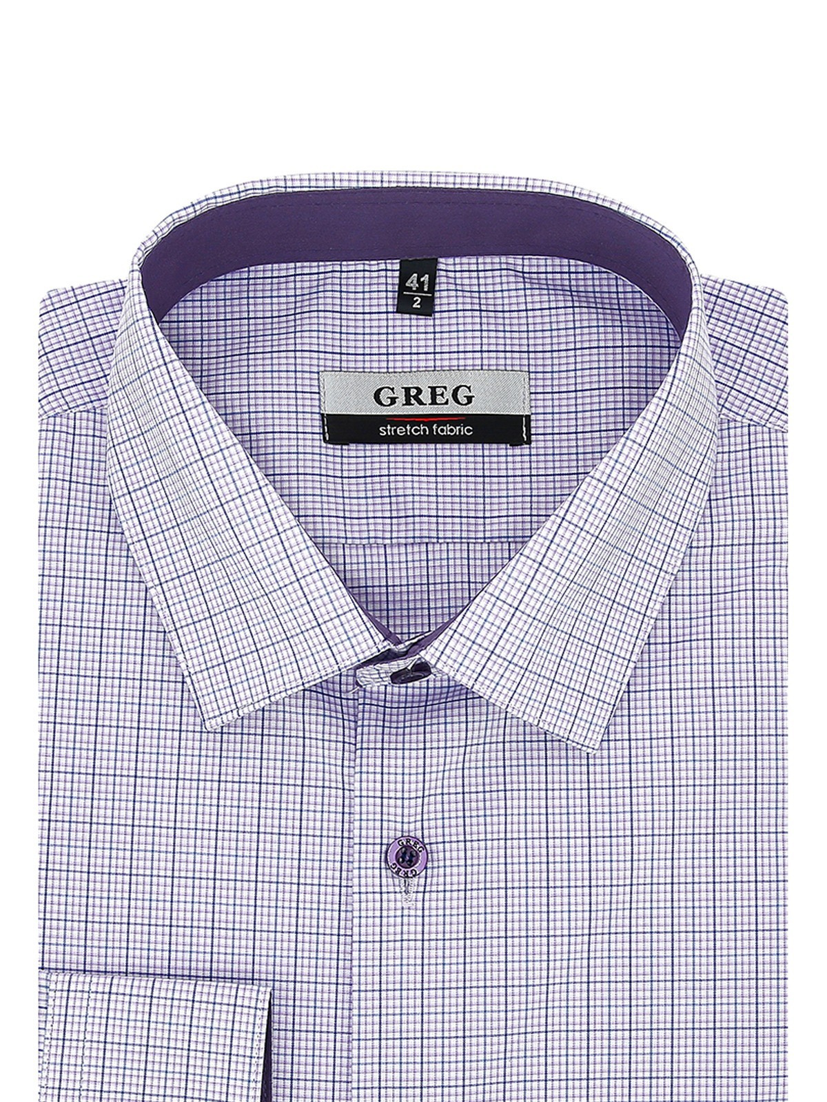 Сорочка мужская длинный рукав GREG 725/238/0078/ZN/1p STRETCH