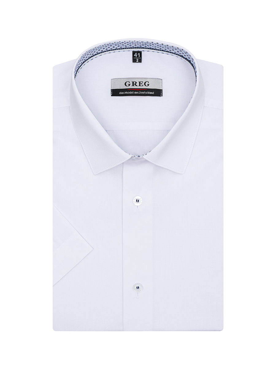 Сорочка мужская короткий рукав GREG 100/209/WH/Z/10p