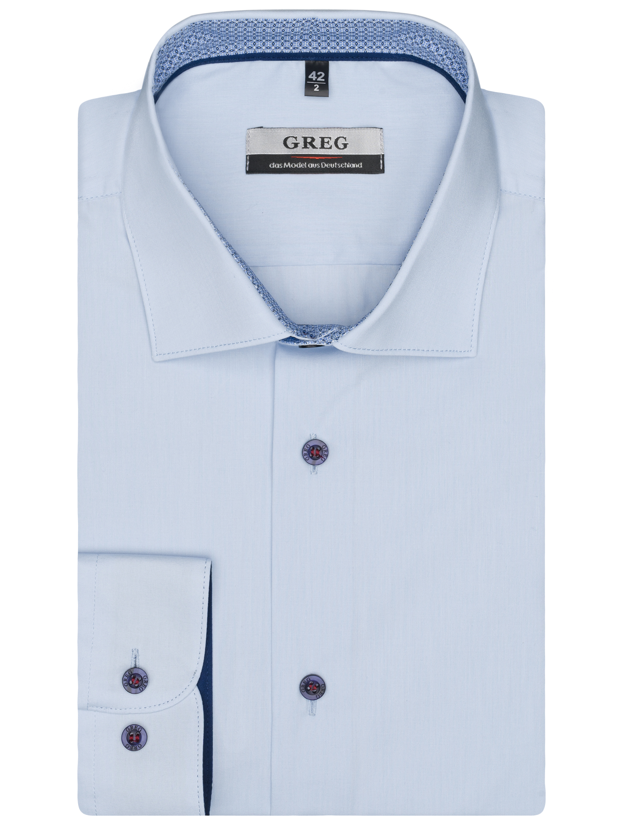Сорочка мужская длинный рукав GREG 210/139/CL/Z/8p_GB