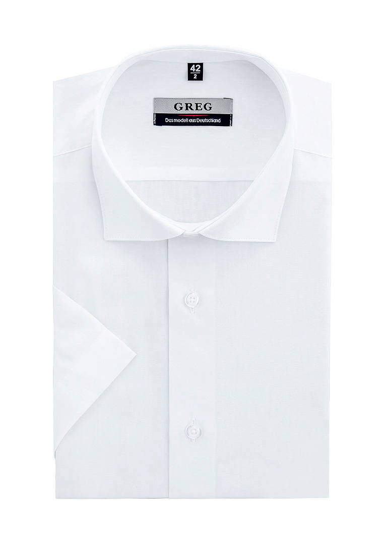Сорочка мужская короткий рукав GREG 100/109/WHITE/ZV