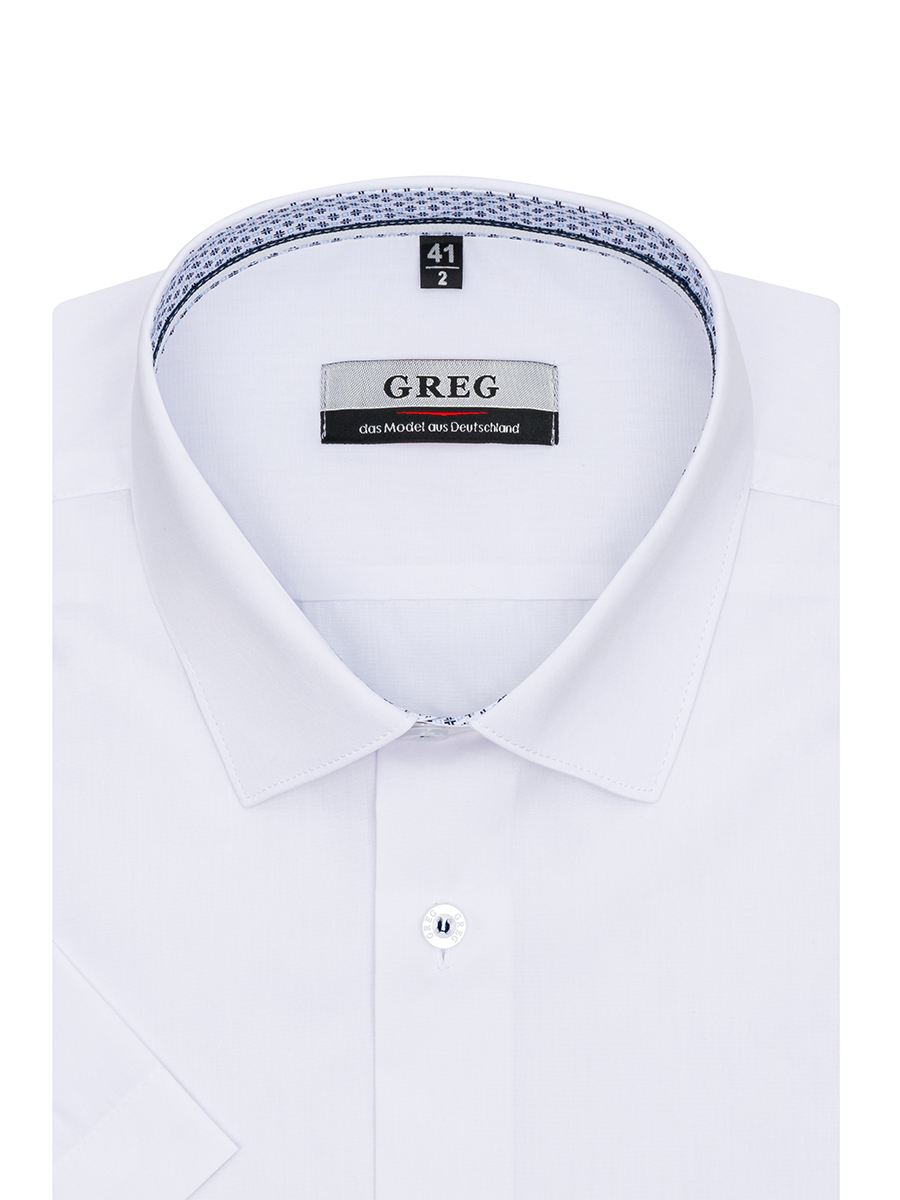 Сорочка мужская короткий рукав GREG 100/209/WH/Z/10p
