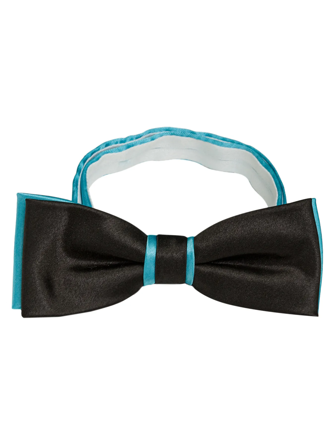 Галстук-бабочка мужской GREG Greg-poly 19-черно-бирюз.1.208