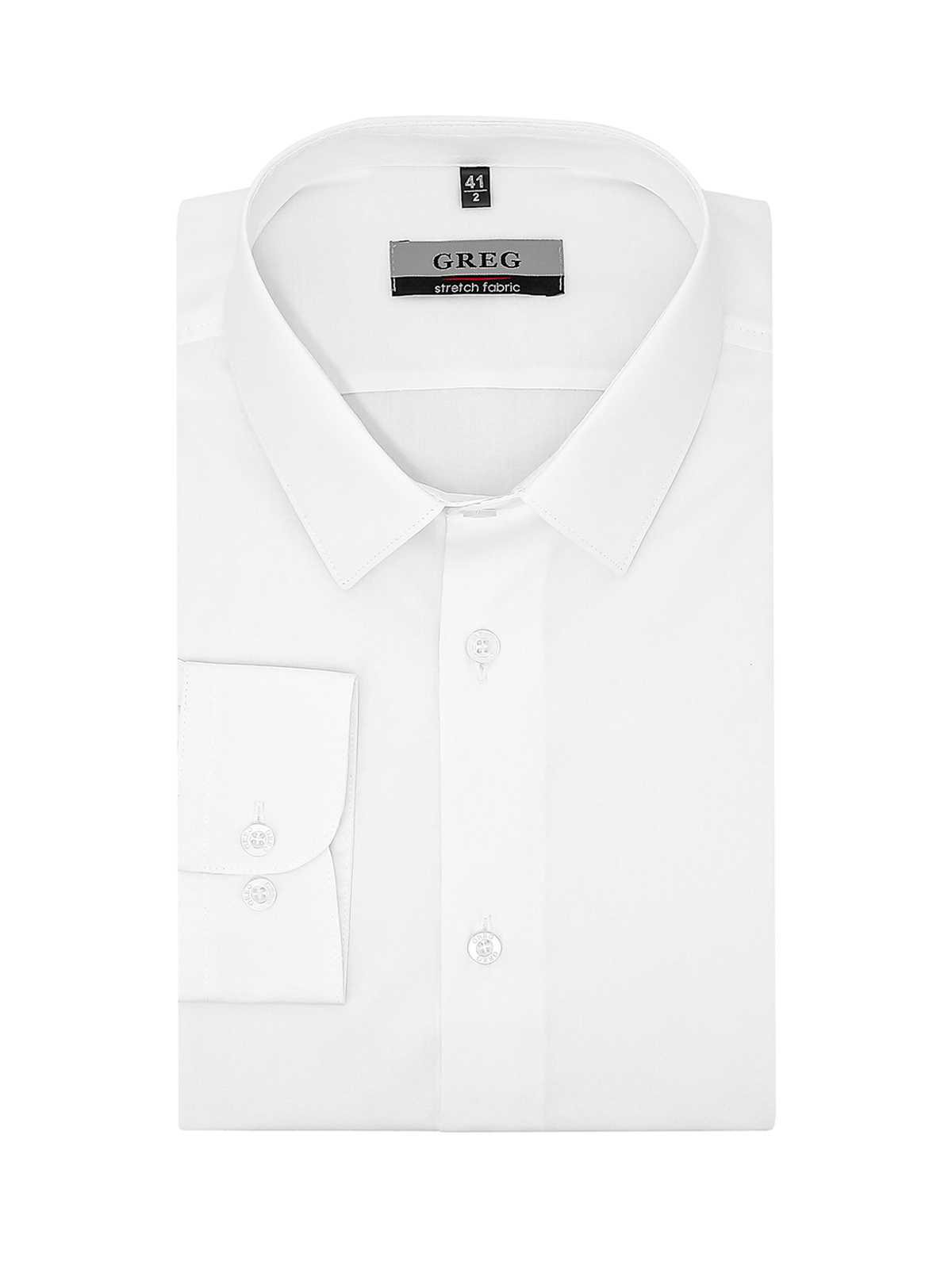 Сорочка мужская длинный рукав GREG 100/238/WH/SZR STRETCH