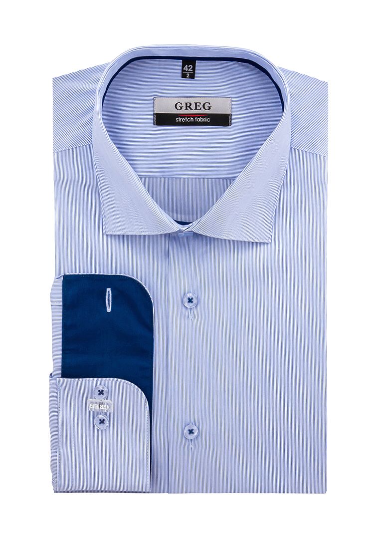 Сорочка мужская длинный рукав GREG 201/191/6130/Z/1p STRETCH_x