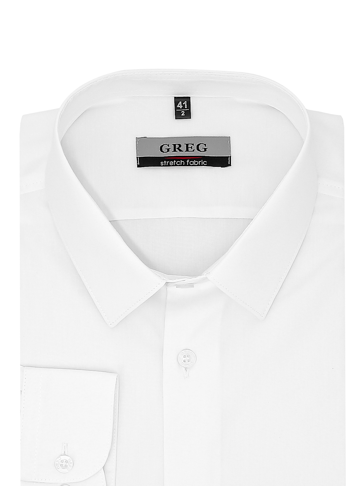 Сорочка мужская длинный рукав GREG 100/238/WH/SZR STRETCH