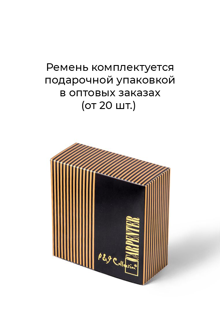 Ремень кожаный мужской CARPENTER Cr11 м.крокодил черный
