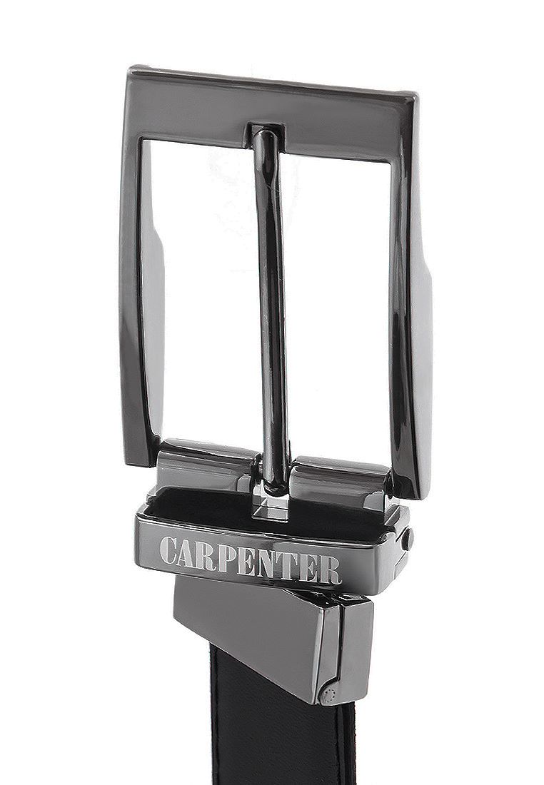 Ремень кожаный мужской CARPENTER Cr46-1 замша/кожа двустор.бордо