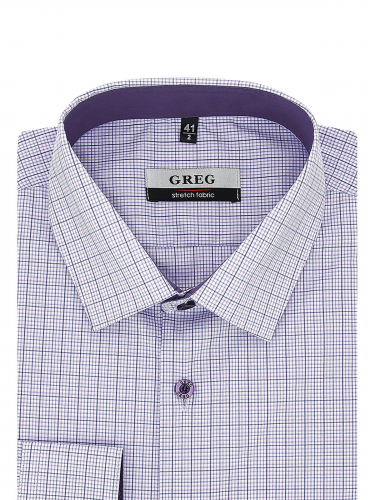 Сорочка мужская длинный рукав GREG 725/238/0078/ZN/1p STRETCH