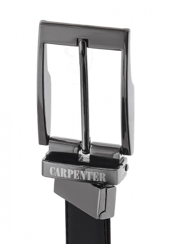 Ремень кожаный мужской CARPENTER Cr46-1 замша/кожа двустор.бордо