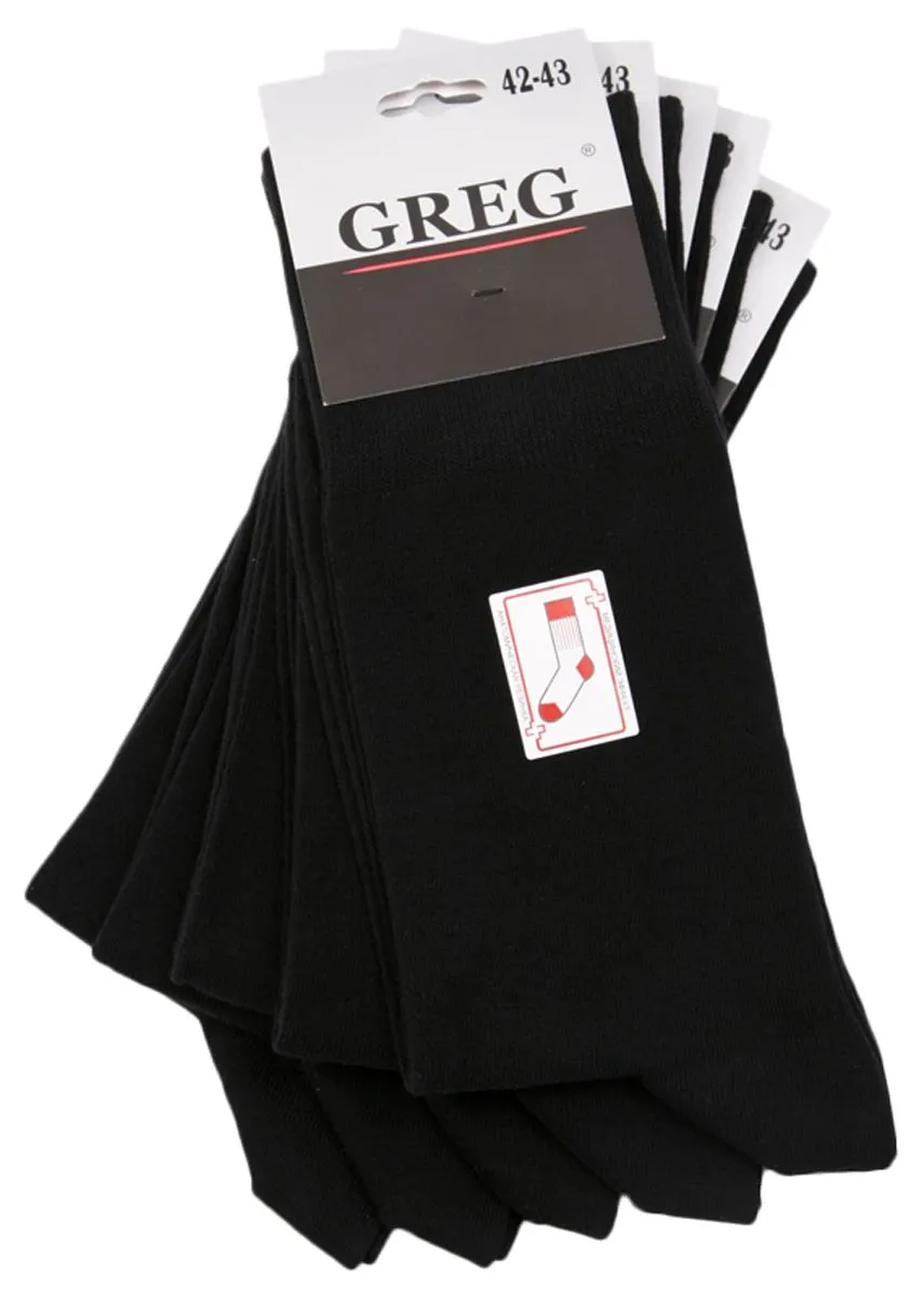 Носки мужские (в упаковке 5 пар) GREG G-15/01 черный